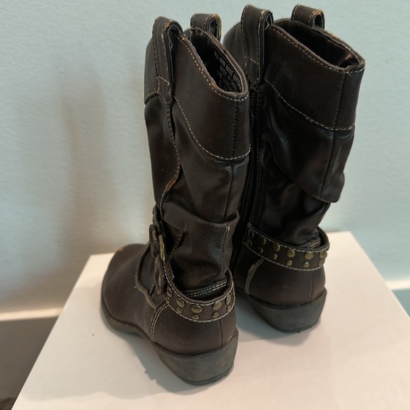 KENNETH Cole Reaction Dark Brown Boots size 8.5 Y - Picture 4 of 9